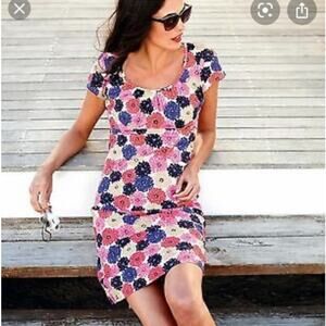 Boden Pink Floral Dress Size 10